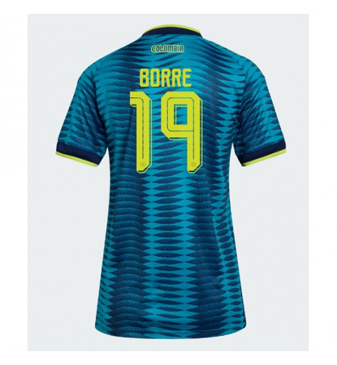 Kolumbie Rafael Santos Borre #19 Venkovní Dres pro Dámské MS 2026 Krátký Rukáv Kolumbie Rafael Santos Borre #19 Venkovní Dres pro Dámské MS 2026 Krátký Rukáv